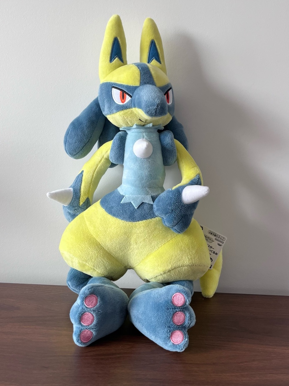 Pokemon Plush Lucario Mega Mofugutto Yellow & Blue Version